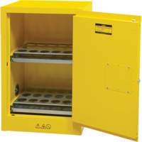 Flammable Aerosol Storage Cabinet, 12 gal., 1 Door, 23" W x 35" H x 18" D Les Fournitures Industrielles Méga