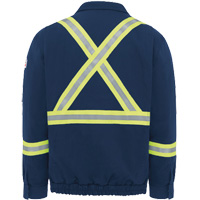 Blouson aviateur doubl&eacute; pour hommes avec garniture r&eacute;fl&eacute;chissante, Petit, Bleu marin, 29 cal/cm² Les Fournitures Industrielles Méga
