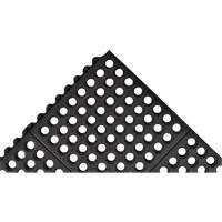Cushion-Ease&reg; 550 Interlocking Anti-Fatigue Mat, Slotted, 3' x 3' x 3/4", Black, Rubber Les Fournitures Industrielles Méga