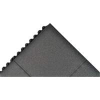 Cushion-Ease&reg; Interlocking Anti-Fatigue Mat, Pebbled, 3' x 3' x 3/4", Black, Natural Rubber Les Fournitures Industrielles Méga