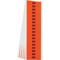 &eacute;tiquette de tension pour conduit  DC , 1/2" x 2-1/4", &eacute;toffe/Vinyle, Anglais Les Fournitures Industrielles Méga
