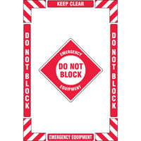 "Emergency Equipment" Floor Marking Kit, Adhesive, English with Pictogram Les Fournitures Industrielles Méga