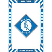 "Ladder Storage" Floor Marking Kit, Adhesive, English with Pictogram Les Fournitures Industrielles Méga