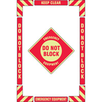 "Emergency Equipment" Floor Marking Kit, Adhesive, English with Pictogram Les Fournitures Industrielles Méga