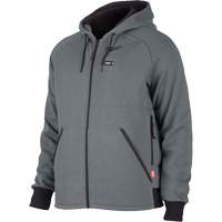 Chandail &agrave; capuchon chauffant M12 complet, Hommes, 2T-Grand, Gris, Polyester Les Fournitures Industrielles Méga