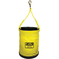 Seau escamotable avec rev&ecirc;tement en vinyle, 11" lo x 11" la x 16" h, Nylon, Noir/Jaune Les Fournitures Industrielles Méga
