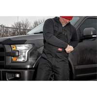GridIron Regular Length Zip-To-Thigh Bib Overall, Men's, Large, Black Les Fournitures Industrielles Méga