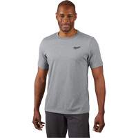 Hybrid Work Tee Shirt, Men's, Small, Grey Les Fournitures Industrielles Méga