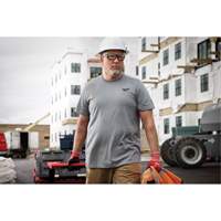 Hybrid Work Tee Shirt, Men's, Small, Grey Les Fournitures Industrielles Méga