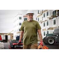 Hybrid Work Tee Shirt, Men's, Small, Green Les Fournitures Industrielles Méga