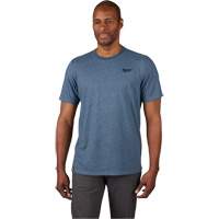Hybrid Work Tee Shirt, Men's, Small, Blue Les Fournitures Industrielles Méga