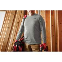 Hybrid Work Tee Shirt, Men's, Small, Grey Les Fournitures Industrielles Méga