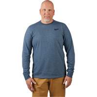 Hybrid Work Tee Shirt, Men's, Small, Blue Les Fournitures Industrielles Méga