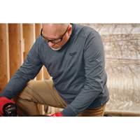 Hybrid Work Tee Shirt, Men's, Small, Blue Les Fournitures Industrielles Méga