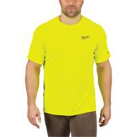 Workskin Lightweight High Visibility Shirt, Men's, Small, Yellow Les Fournitures Industrielles Méga
