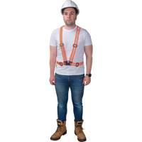 Harnais pour la circulation, Orange haute visibilit&eacute;, Couleur r&eacute;fl&eacute;chissante Argent, Moyen Les Fournitures Industrielles Méga