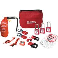 Trousse de cadenassage avec cadenas en thermoplastique de qualit&eacute; sup&eacute;rieure Zenex, Ensemble &eacute;lectrique, 16 composants compris Les Fournitures Industrielles Méga