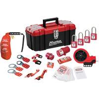 Trousse de cadenassage avec cadenas en thermoplastique de qualit&eacute; sup&eacute;rieure Zenex, Ensemble &eacute;lectrique, 21 composants compris Les Fournitures Industrielles Méga