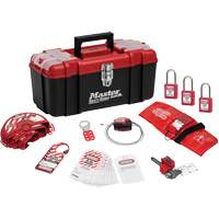 Trousse de cadenassage personnelle standard avec cadenas en thermoplastique Zenex, Ensemble Vanne, 13 composants compris Les Fournitures Industrielles Méga