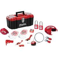 Trousse de cadenassage avec serrures en thermoplastique Zenex, Ensemble &eacute;lectrique/Vanne, 19 composants compris Les Fournitures Industrielles Méga