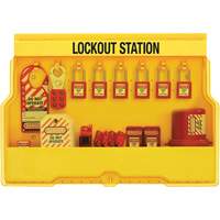 Premier Electrical Lockout Station, Thermoplastic Padlocks, 16 Padlock Capacity, Padlocks Included Les Fournitures Industrielles Méga