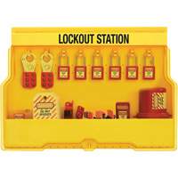 Premier Electrical Lockout Station, Thermoplastic Padlocks, 16 Padlock Capacity, Padlocks Included Les Fournitures Industrielles Méga