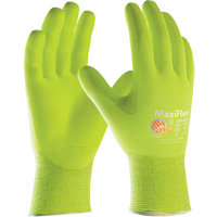 ATG MaxiFlex&reg; Ultimate High Visibility Seamless Gloves, Large, Nitrile Coating, 15 Gauge, Nylon/Elastane Shell Les Fournitures Industrielles Méga