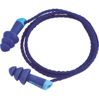 Bouchons d'oreilles r&eacute;utilisables et d&eacute;tectables Alphas, Avec cordon, Taille unique, Vrac - Sac en poly, NRR dB 27 Les Fournitures Industrielles Méga