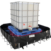 Ultra-IBC Berm&reg; Spill Berm, 400 US gal. Capacity, 6' W x 6' L x 18" H, L-Bracket Les Fournitures Industrielles Méga