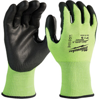 Gants haute visibilit&eacute; r&eacute;sistant aux coupures, Petit, Calibre 15, Rev&ecirc;tement Nitrile/Polyur&eacute;thane, ANSI/ISEA 105 niveau 3 Les Fournitures Industrielles Méga