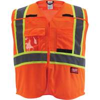 Flagman Safety Vest, High Visibility Orange, Medium/Small Les Fournitures Industrielles Méga