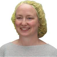 Bouffant Caps, Polypropylene, 21", Yellow Les Fournitures Industrielles Méga