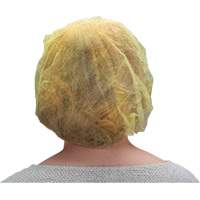 Bouffant Caps, Polypropylene, 21", Yellow Les Fournitures Industrielles Méga