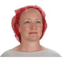 Bouffant Caps, Polypropylene, 21", Red Les Fournitures Industrielles Méga