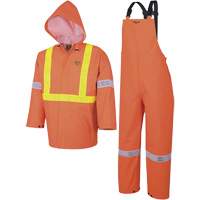 R85 Element FR FR 3-Piece Safety Rain Suit, Small, High Visibility Orange Les Fournitures Industrielles Méga