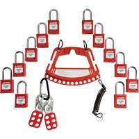 Lock & Tag Carrier with Keyed Different Nylon Safety Lockout Padlocks Les Fournitures Industrielles Méga