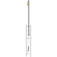 Ensemble de c&acirc;bles de s&eacute;curit&eacute; pour &eacute;chelle verticale Latchways avec avec potence de rallonge pour &eacute;chelle verticale SRL, Acier inoxydable Les Fournitures Industrielles Méga
