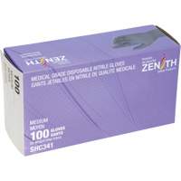 Medical Grade Disposable Gloves, Medium, Nitrile, 6-mil, Powder-Free, Black, Class 2 Les Fournitures Industrielles Méga