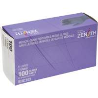 Gants jetables de calibre m&eacute;dical, T-Grand, Nitrile, 6 mils, Sans poudre, Noir, Classe 2 Les Fournitures Industrielles Méga