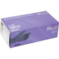 Gants jetables de calibre m&eacute;dical, 2T-Grand, Nitrile, 6 mils, Sans poudre, Noir, Classe 2 Les Fournitures Industrielles Méga
