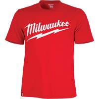 Heavy-Duty Short-Sleeved T-Shirt with Milwaukee&reg; Logo, Men's, Small, Red Les Fournitures Industrielles Méga