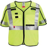 Breakaway Mesh Safety Vest, Black/High Visibility Lime-Yellow, Medium/Small Les Fournitures Industrielles Méga
