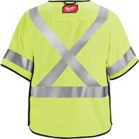 Breakaway Mesh Safety Vest, Black/High Visibility Lime-Yellow, Medium/Small Les Fournitures Industrielles Méga
