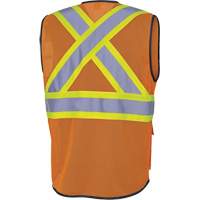 6960 Front Mesh Safety Vest, High Visibility Orange, Medium, Polyester Les Fournitures Industrielles Méga