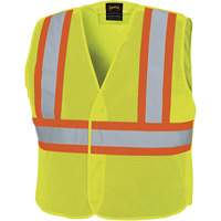 598P Veste de s&eacute;curit&eacute; &agrave; maille d&eacute;tachable, Jaune lime haute visibilit&eacute;, Moyen/Petit, Polyester Les Fournitures Industrielles Méga