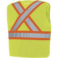 598P Veste de s&eacute;curit&eacute; &agrave; maille d&eacute;tachable, Jaune lime haute visibilit&eacute;, Moyen/Petit, Polyester Les Fournitures Industrielles Méga