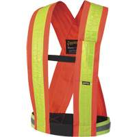 5593 Bretelles de s&eacute;curit&eacute;, Orange haute visibilit&eacute;, Couleur r&eacute;fl&eacute;chissante Jaune, Taille unique Les Fournitures Industrielles Méga