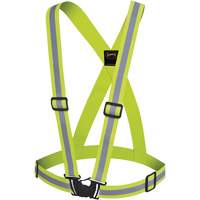 5497 Bretelles de s&eacute;curit&eacute;, Jaune lime haute visibilit&eacute;, Couleur r&eacute;fl&eacute;chissante Argent, Taille unique Les Fournitures Industrielles Méga