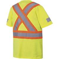 6980 T-shirt de s&eacute;curit&eacute;, Coton, Petit, Jaune lime haute visibilit&eacute; Les Fournitures Industrielles Méga