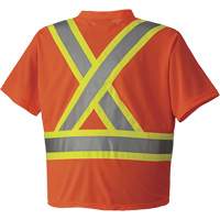 6979 Chandail pour la circulation en micromaille, T-petit, Orange haute visibilit&eacute; Les Fournitures Industrielles Méga